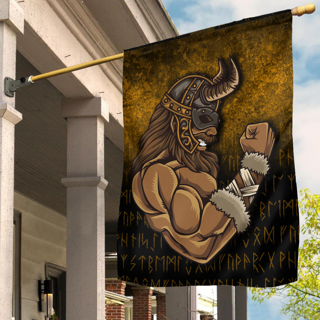 Viking Flag Viking Warrior Muscles Power Flag RLT12 - Wonder Print Shop