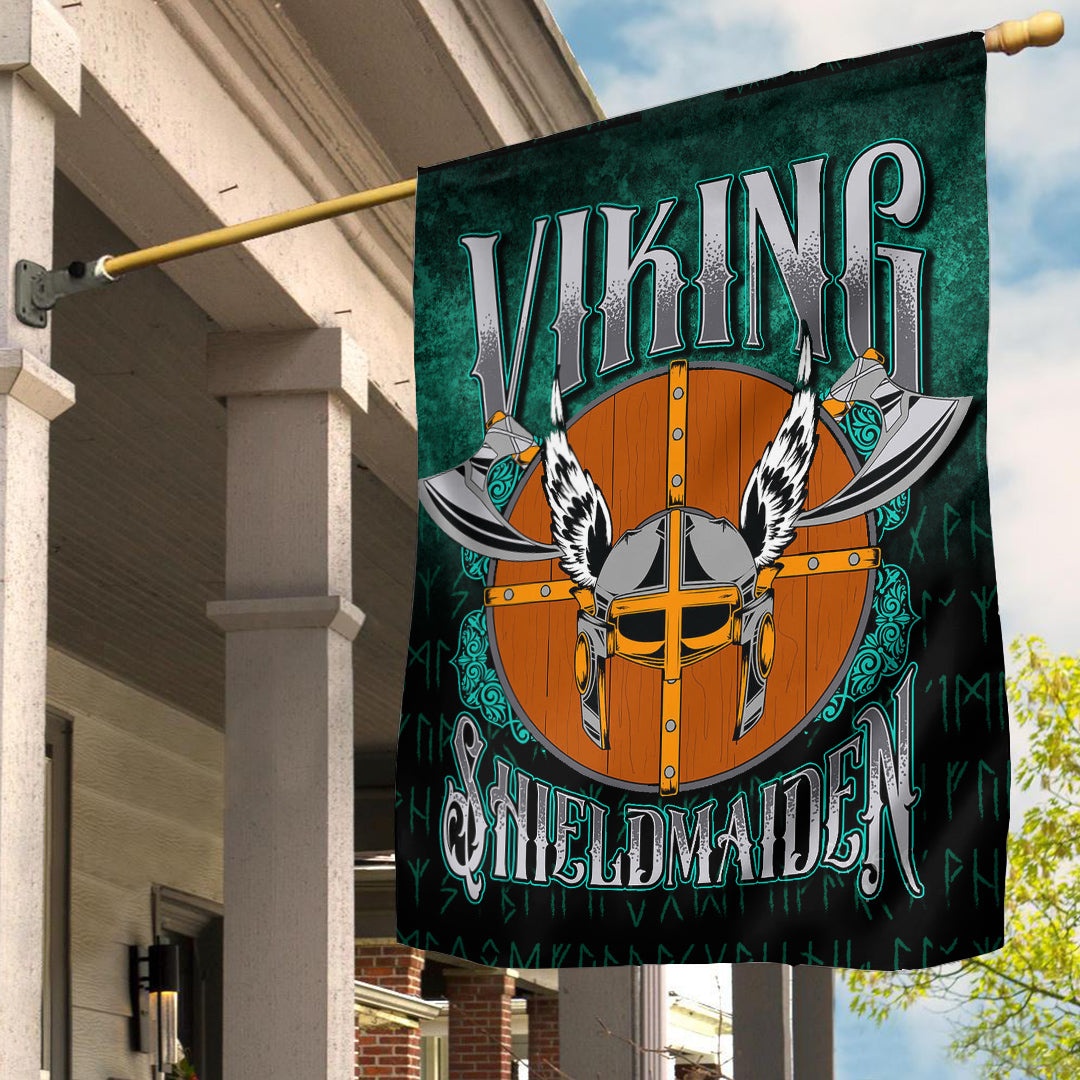 Viking Flag Viking Shield Maiden Flag RLT12 - Wonder Print Shop