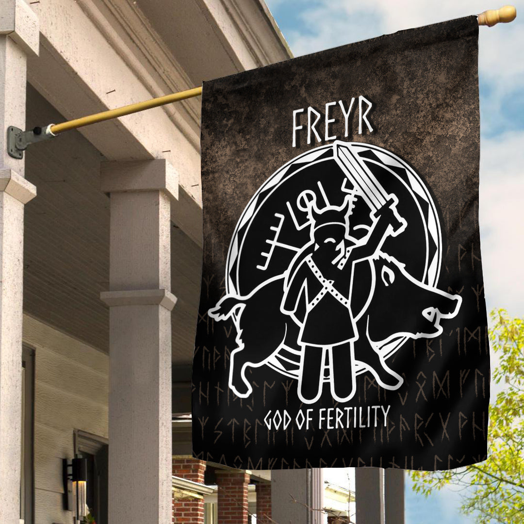 Wonder Print Shop Flag - Freyr God Of Fertility Flag RLT12 - Wonder Print Shop