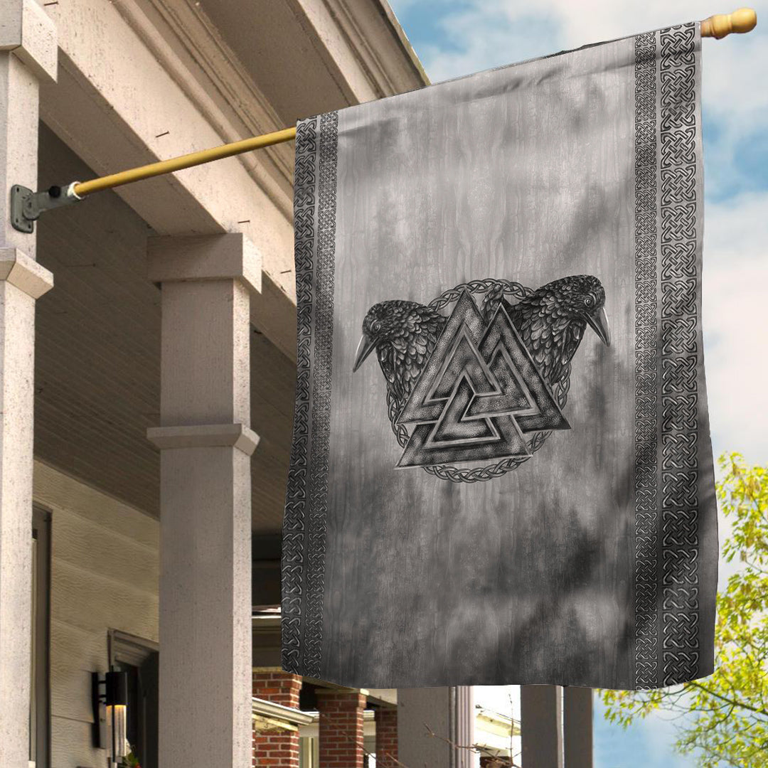 Viking Flag Viking Valknut and Raven Flag RLT12 - Wonder Print Shop