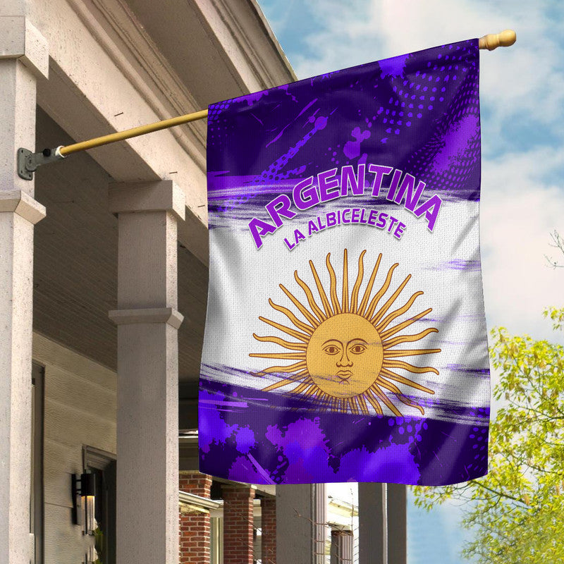 Argentina Sol de Mayo La Albiceleste Flag Style Flag Purple - Wonder Print Shop