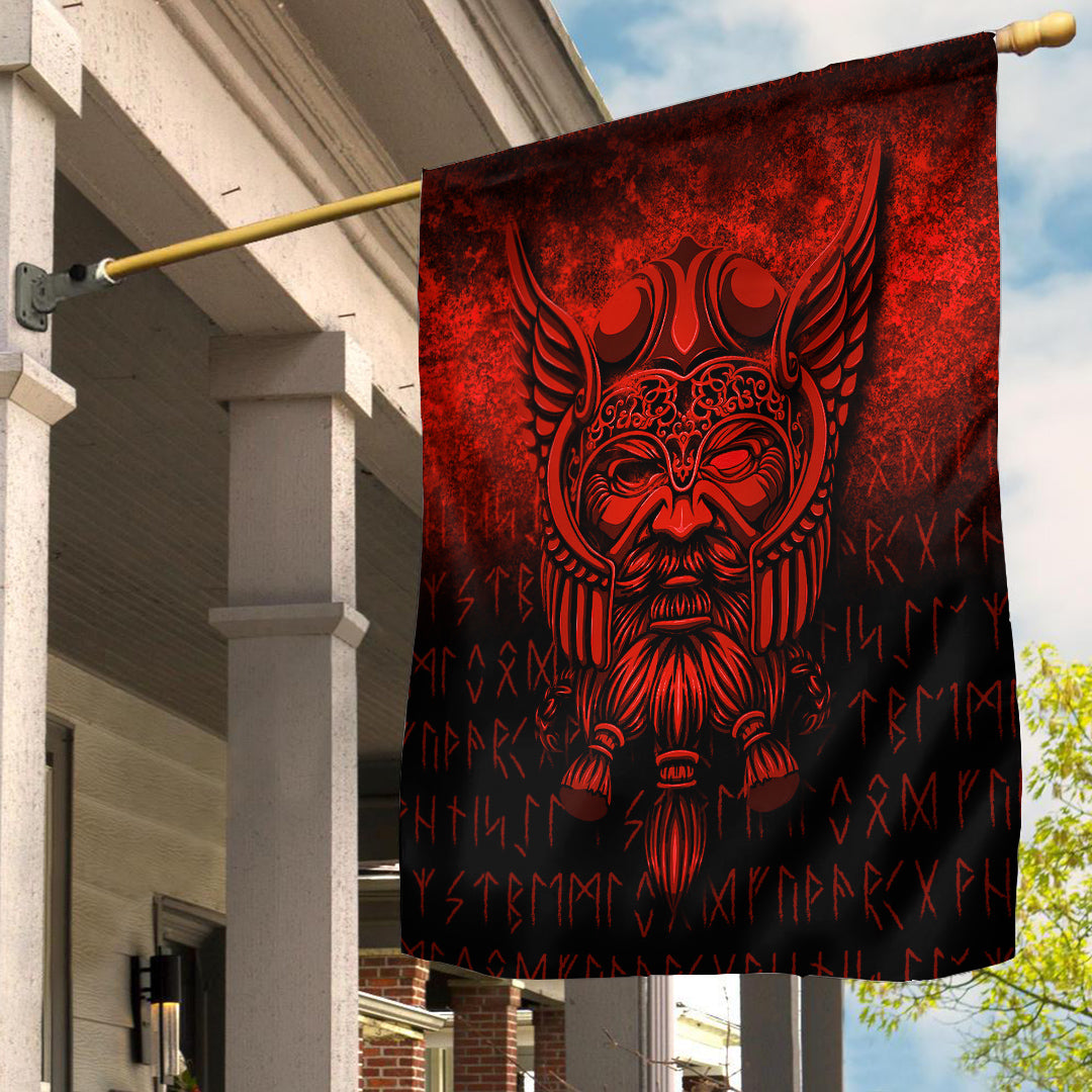 Viking Flag Viking Odin Allfather In Asgard Red Version Flag RLT12 - Wonder Print Shop