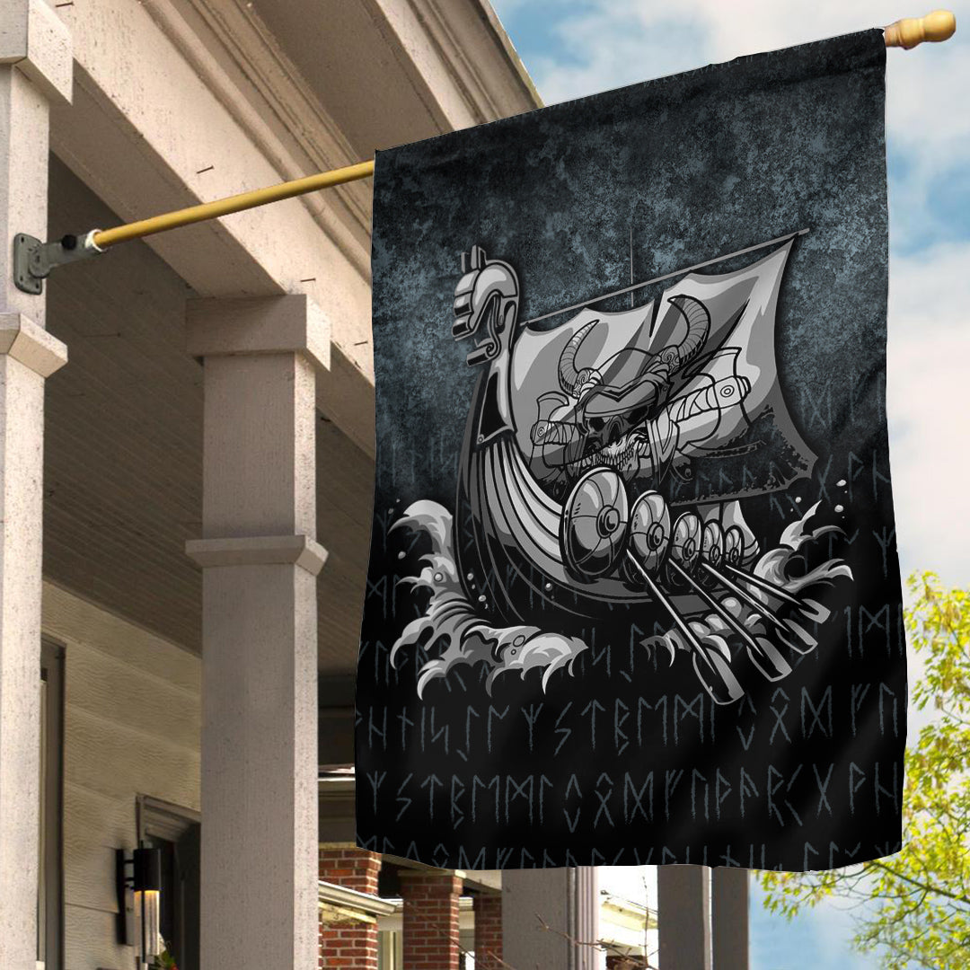 Wonder Print Shop Flag - Victory or Valhalla Drakkar Flag RLT12 - Wonder Print Shop