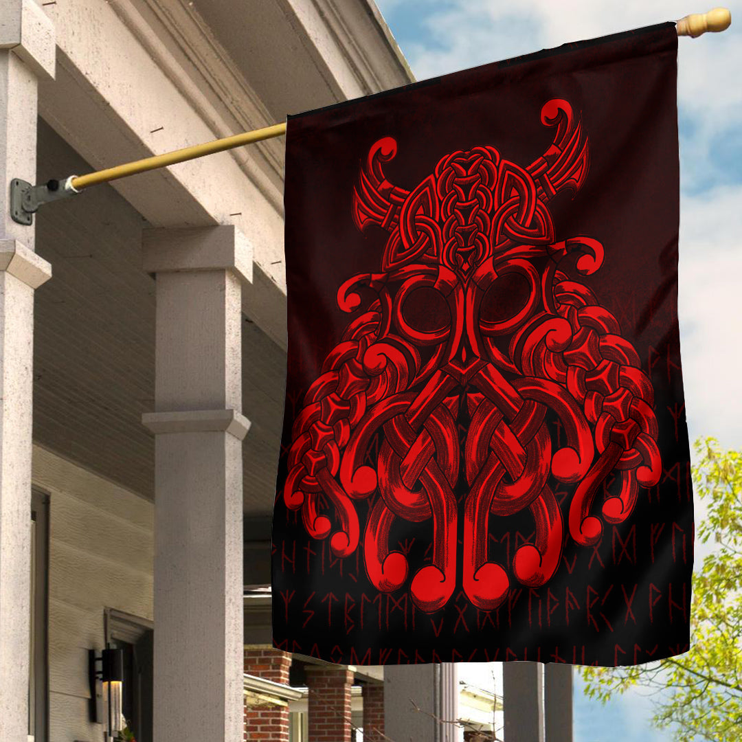 Viking Flag Vikings Odin Valhalla Red Version Flag RLT12 - Wonder Print Shop