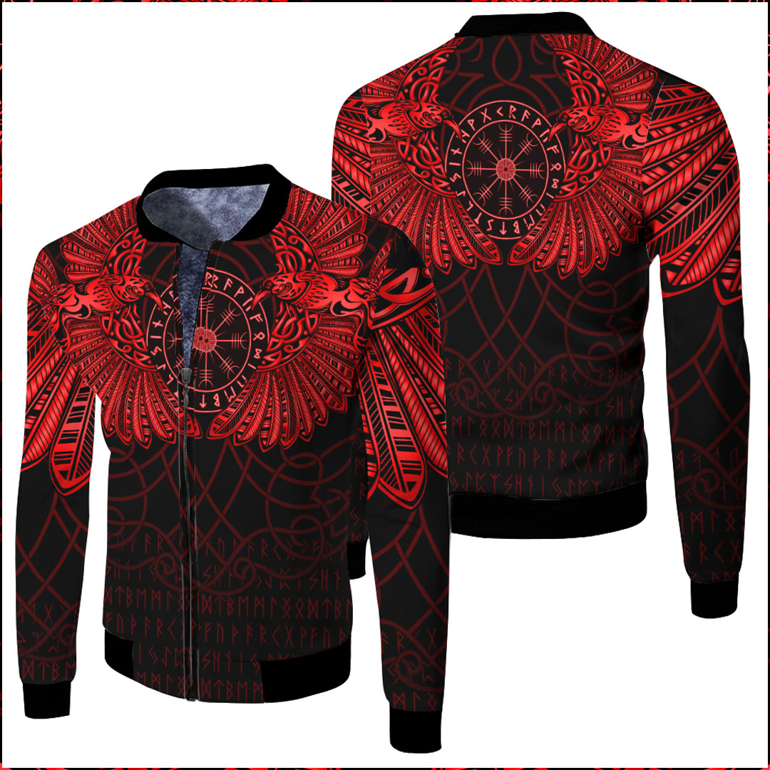 viking-clothing-viking-odins-celtic-two-ravens-red-version-fleece-winter-jacket