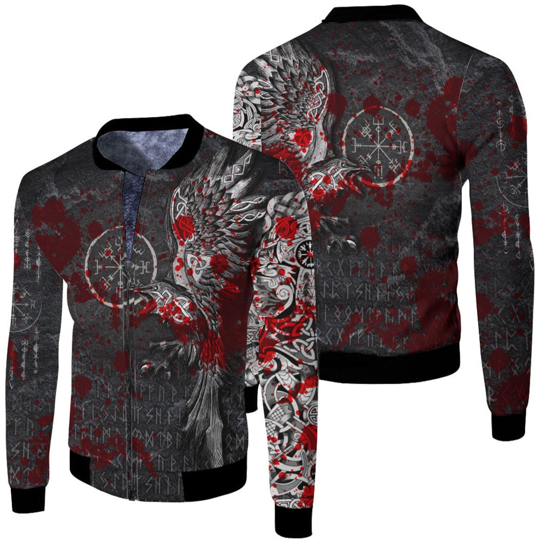 viking-clothing-viking-odin-raven-tattoo-style-blood-version-fleece-winter-jacket