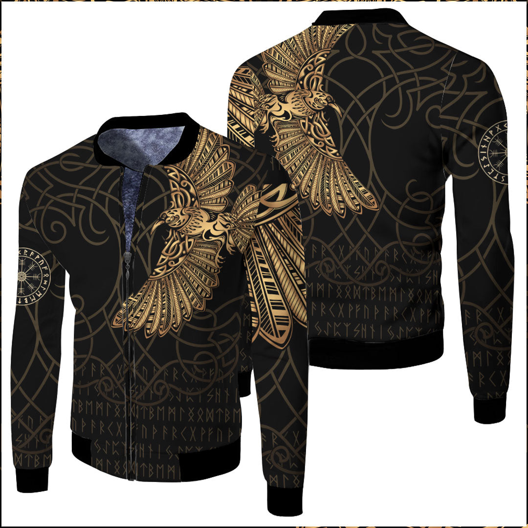 viking-clothing-viking-odins-celtic-ravens-gold-version-fleece-winter-jacket