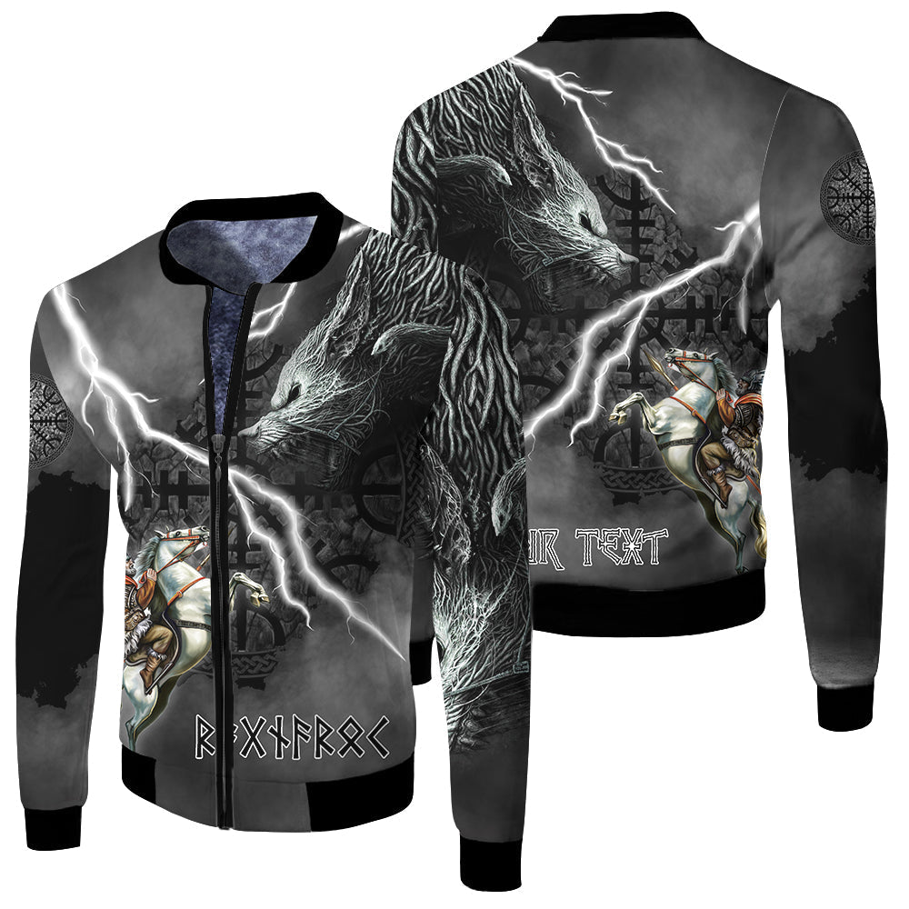 custom-viking-fleece-winter-jackets-ragnarok-odin-fight-fenrir-on-thunder-background