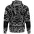 Viking Hoodie Flying Black Raven In Circle Of Scandinavian Runic Symbols with Bandana Paisley Style RLT12 - Wonder Print Shop