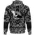 Viking Hoodie Flying Mighty Black Raven with Bandana Paisley Style RLT12 - Wonder Print Shop