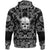 Viking Hoodie For Human Skull with Bandana Paisley Style RLT12 - Wonder Print Shop