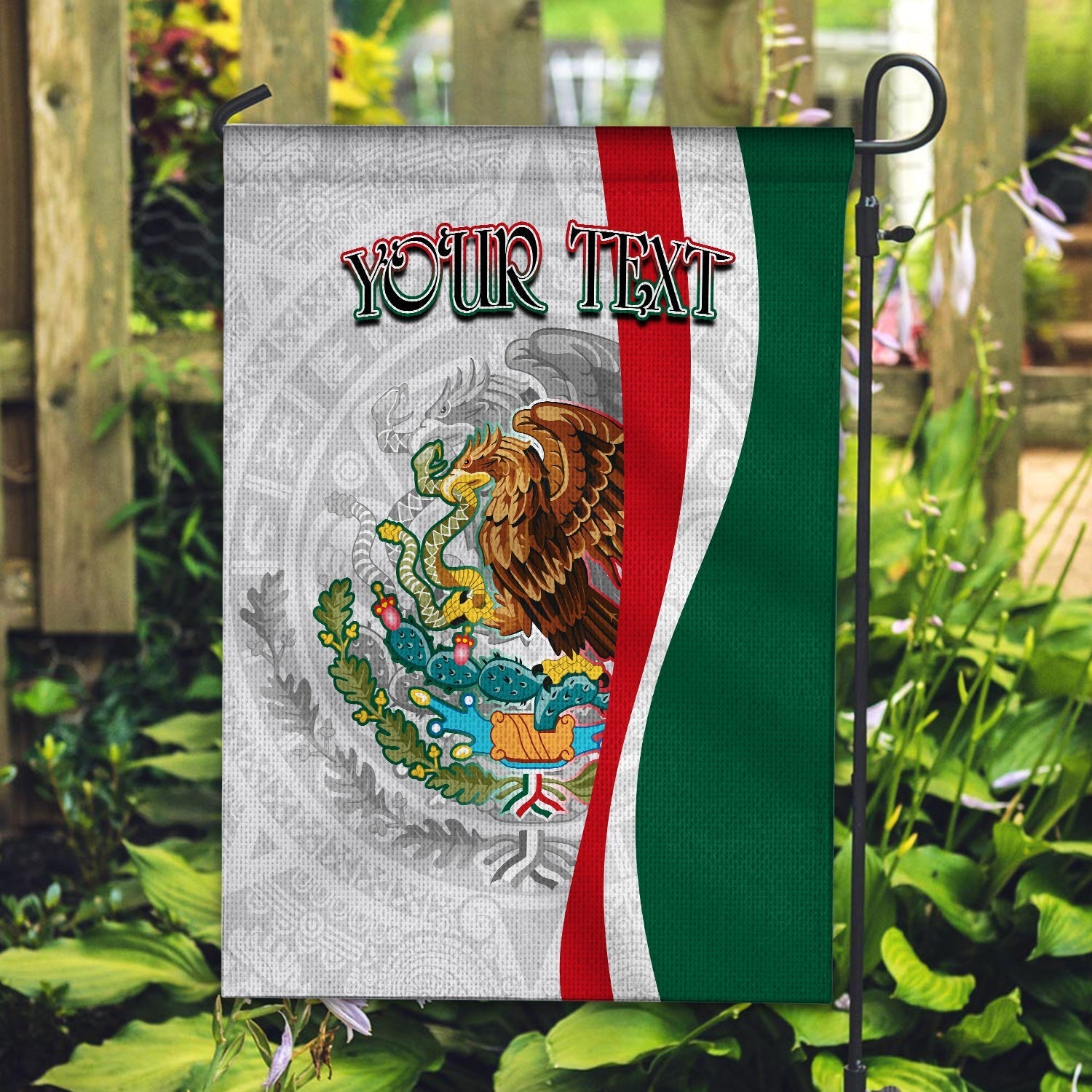 Custom Personalised Mexico Flag Mexican Eagles Aztec Pattern LT13 - Wonder Print Shop