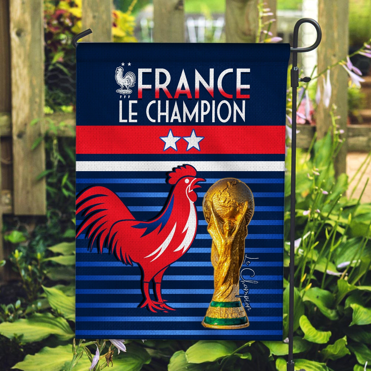 France Football The Blues Flag Les Bleus Le Champion 2022 World Cup LT13 - Wonder Print Shop