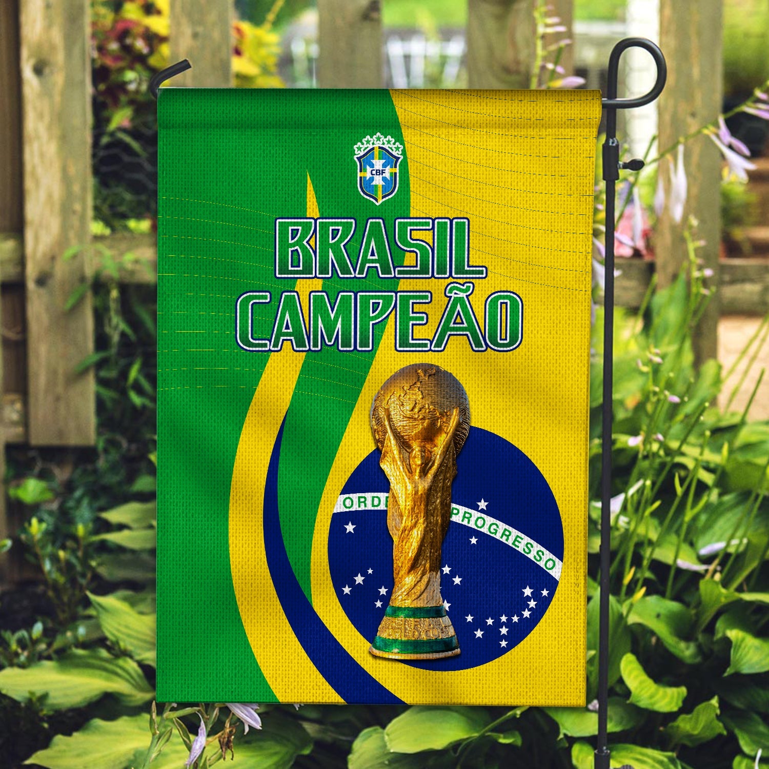 Brazil Football Champions Flag Selecao Style Vibe LT13 - Wonder Print Shop