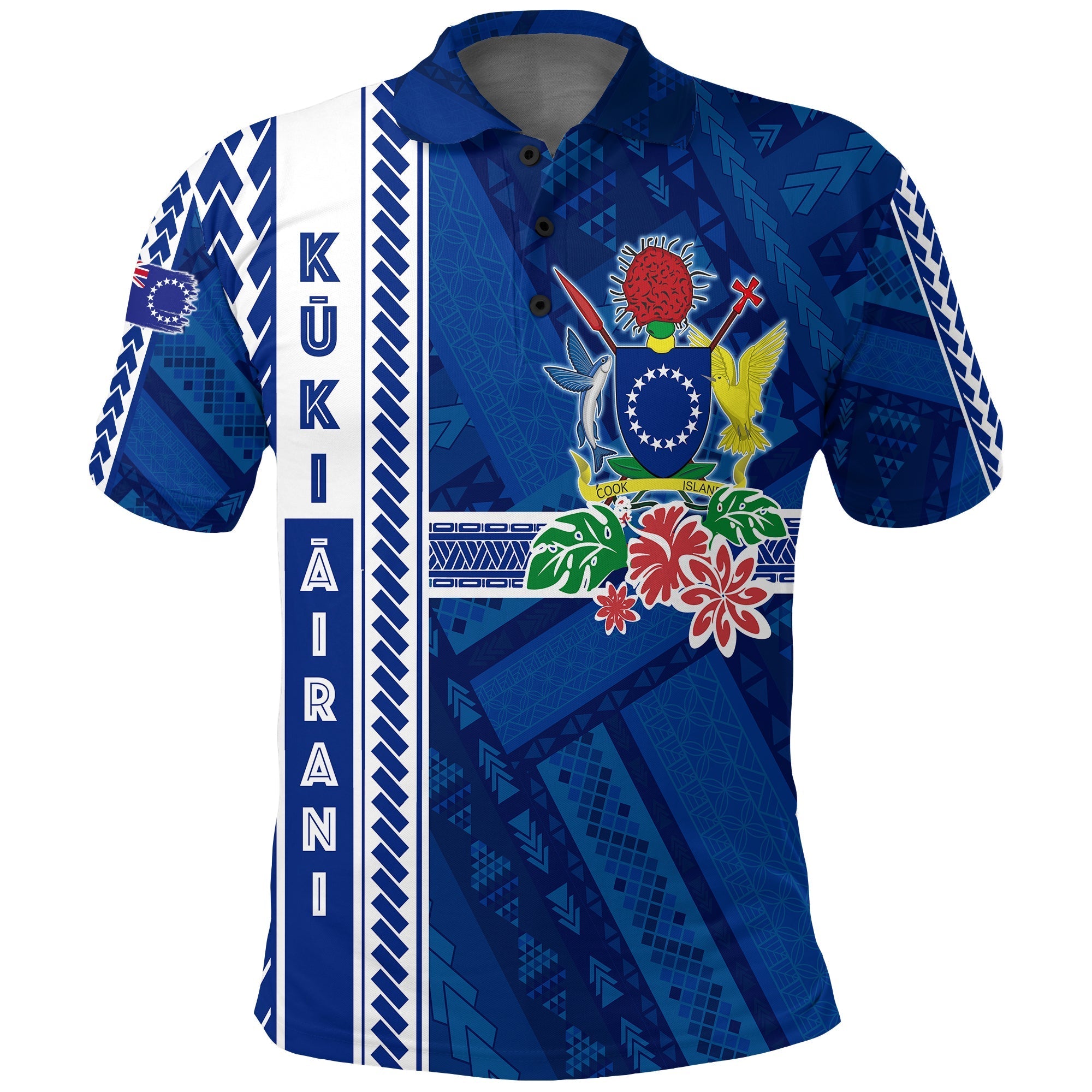 Cook Islands Polynesian Turtle With Polynesian Geometrical Pattern Polo Shirt - Wonder Print Shop