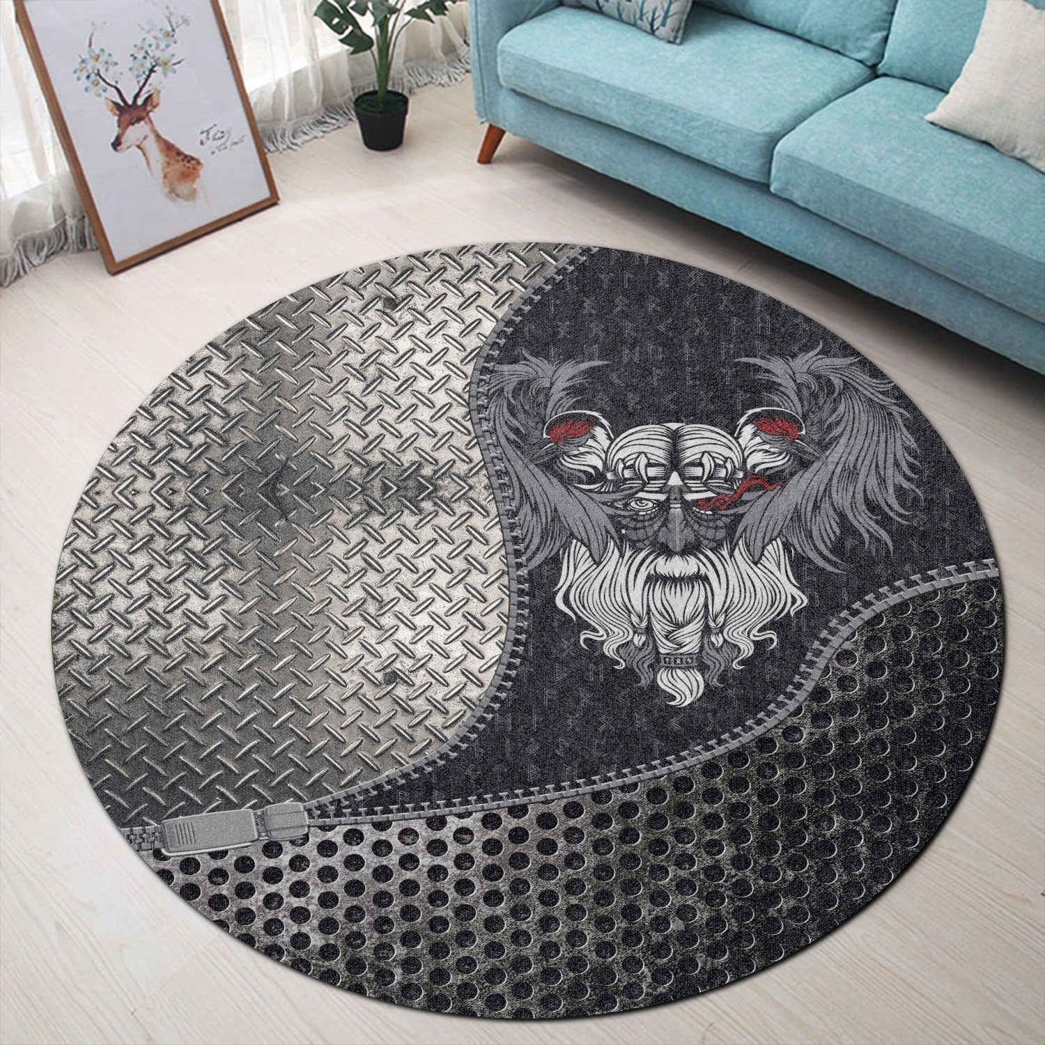 viking-carpet-god-odin-with-two-ravens-round-carpet