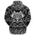 Viking Hoodie GorillHead With Helmet and Axe with Bandana Paisley Style RLT12 - Wonder Print Shop