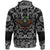 Viking Hoodie Green Demon With Horn Metal Helmet with Bandana Paisley Style RLT12 - Wonder Print Shop