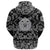 Viking Hoodie Grizzly Bear Head With Ancient Pagan Valknut with Bandana Paisley Style RLT12 - Wonder Print Shop