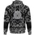 Viking Hoodie Grizzly Bear Head With Ancient Pagan Valknut with Bandana Paisley Style RLT12 - Wonder Print Shop