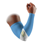 Guatemala flag arm sleeve: light-blue sleeve with white section and wreath emblem
