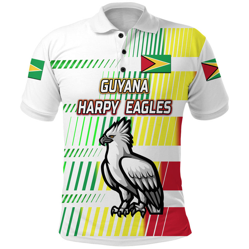 Custom Guyana Cricket Harpy Eagles Polo Shirt Original Style White LT8 - Wonder Print Shop