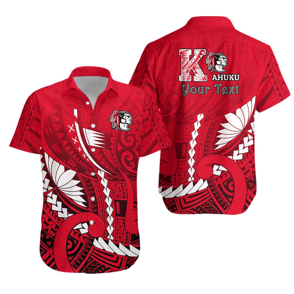 (Custom Personalised) Kahuku Hawaiian School Hawaiian Shirt Enthusiasm Red Raiders LT13 - Wonder Print Shop