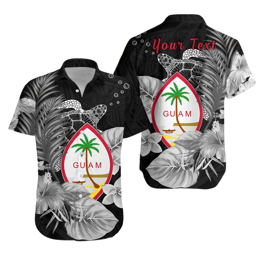 (Custom Personalised) Guam Seal Hawaiian Shirt Polynesian Turtle with Flowers Version White LT13 - Wonder Print Shop