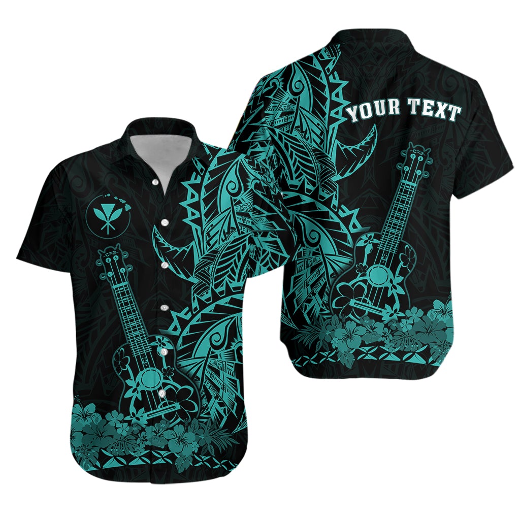 (Custom Personalised) Hawaii Polynesian Hawaiian Shirt Ukulele Turquoise LT13 - Wonder Print Shop