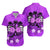 Hawaii Skull Matching Hawaiian Shirt And Dress Mysterious Polynesia and Purple Flowers LT13 - Wonder Print Shop