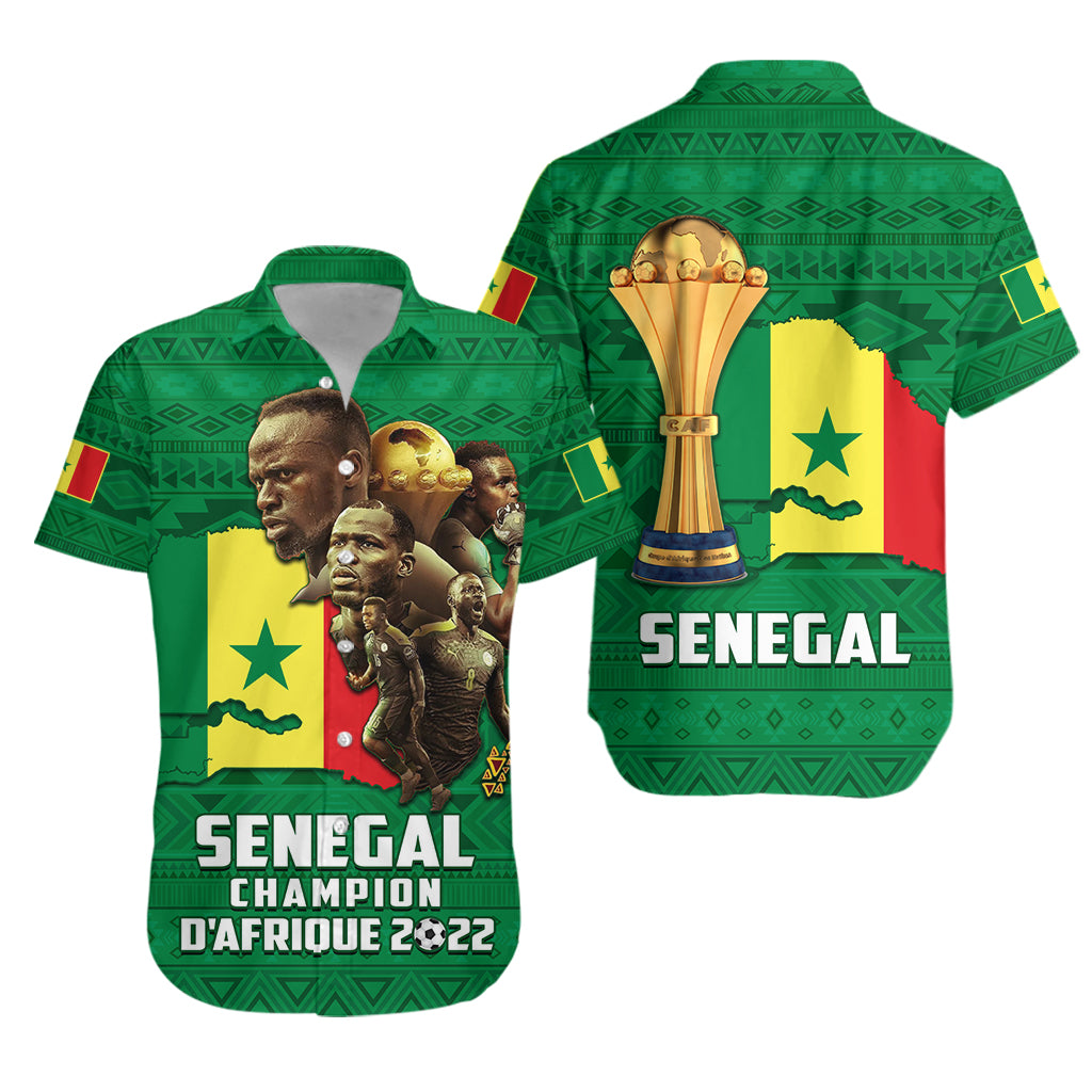 Senegal Football Hawaiian Shirt Champion D Afrique LT13 - Wonder Print Shop