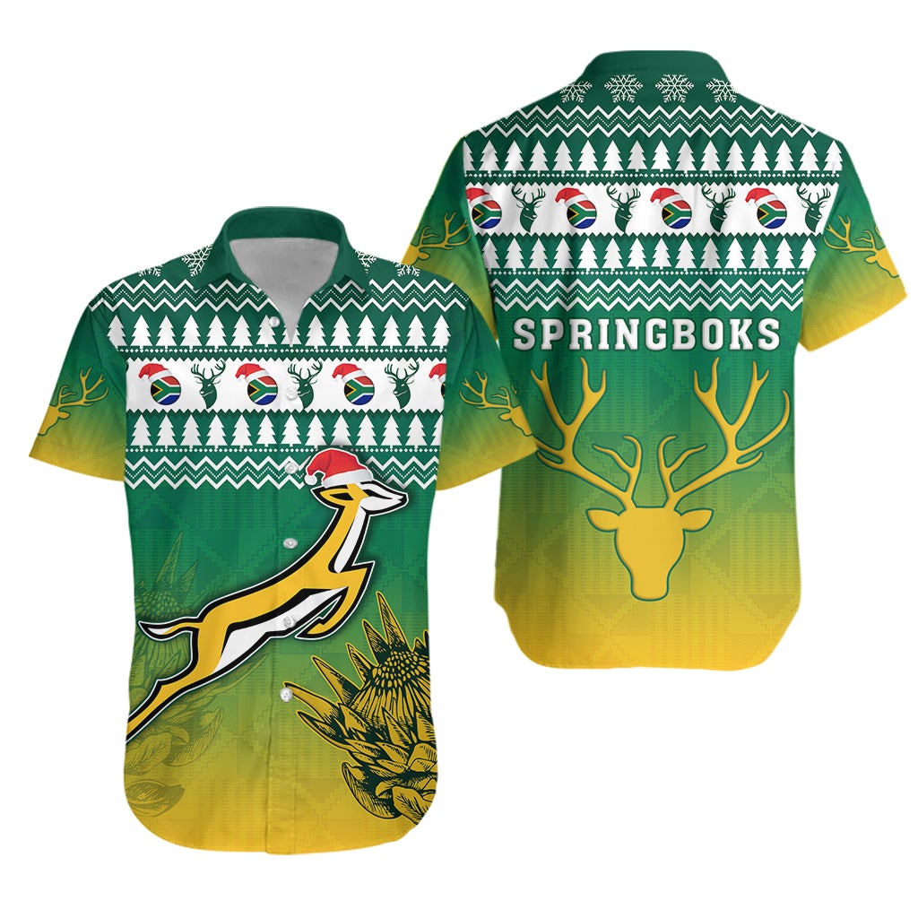 South Africa Rugby Christmas Hawaiian Shirt Proud Springboks LT13 - Wonder Print Shop