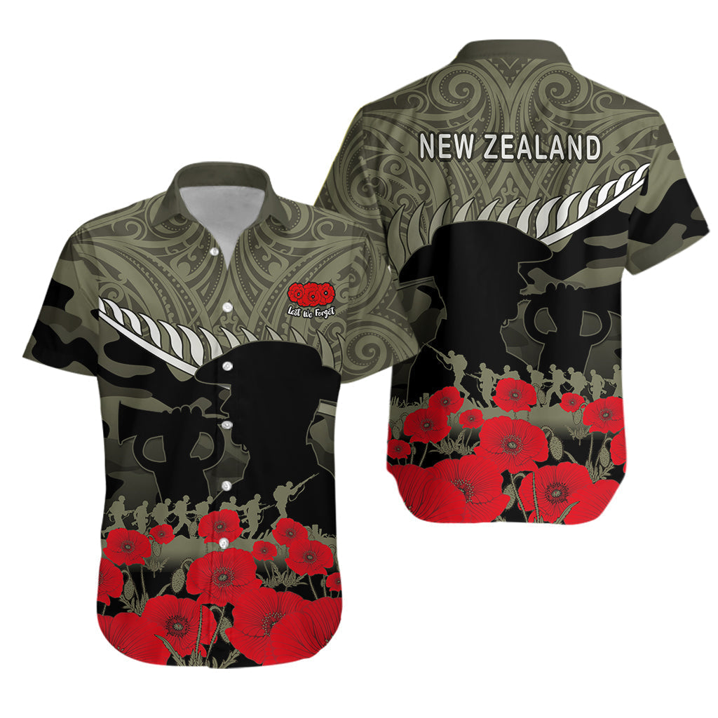 New Zealand ANZAC 2022 Hawaiian Shirt Maori Camouflage - Wonder Print Shop