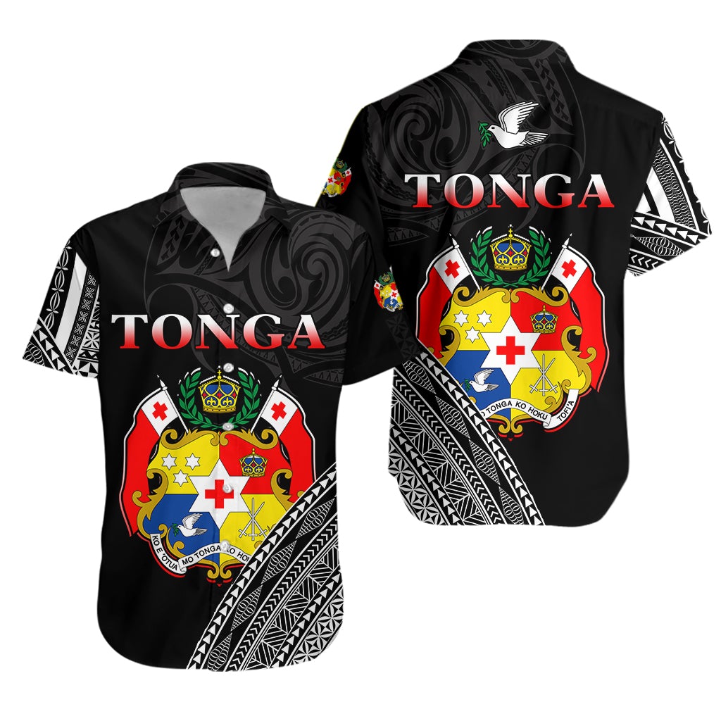 Tonga Hawaiian Shirt Tongan Pattern Blithesome Version Black LT13 - Wonder Print Shop