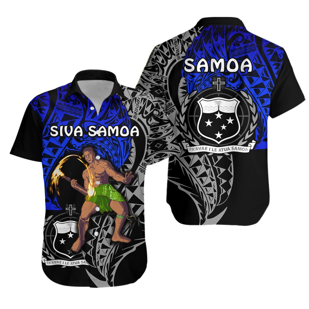 Siva Samoa Hawaiian Shirt Samoan Dance Mix Blue Polynesian LT13 - Wonder Print Shop