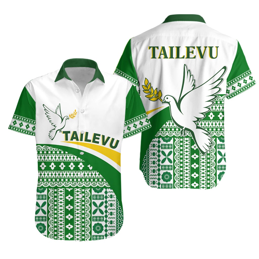 Tailevu Rugby Hawaiian Shirt Fiji Rugby Tapa Pattern White LT13 - Wonder Print Shop