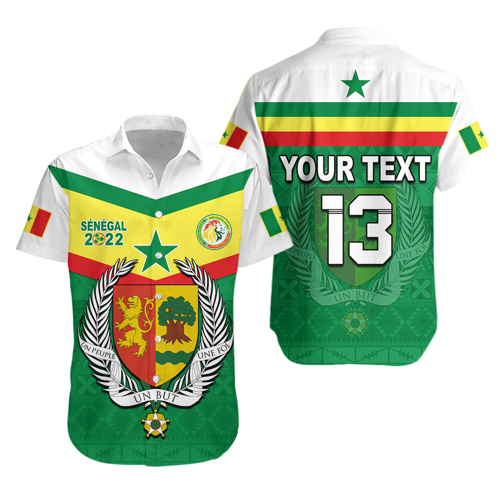 (Custom Text and Number) Senegal 2022 Sporty Hawaiian Shirt Lions of Teranga Proud Football LT13 - Wonder Print Shop