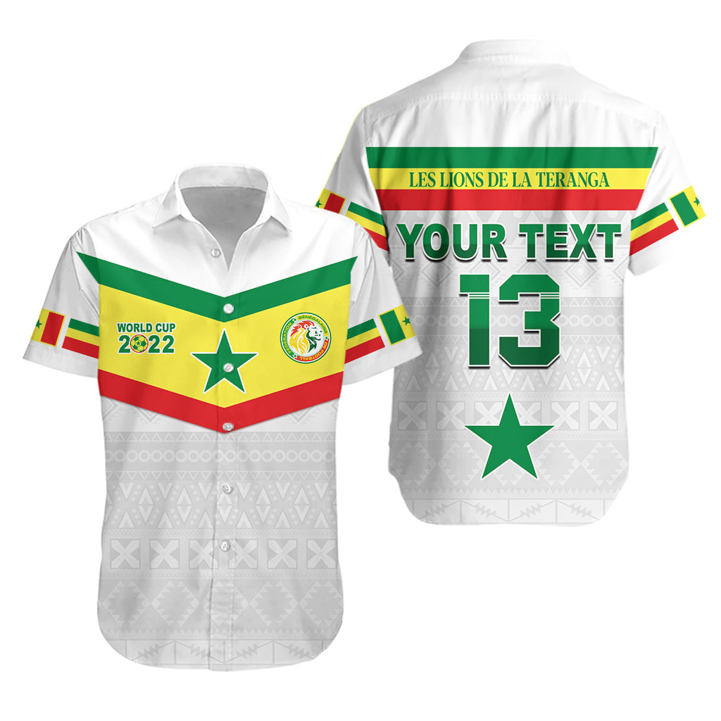 (Custom Text and Number) Senegal Football 2022 Hawaiian Shirt Champion Teranga Lions Mix African Pattern LT13 - Wonder Print Shop