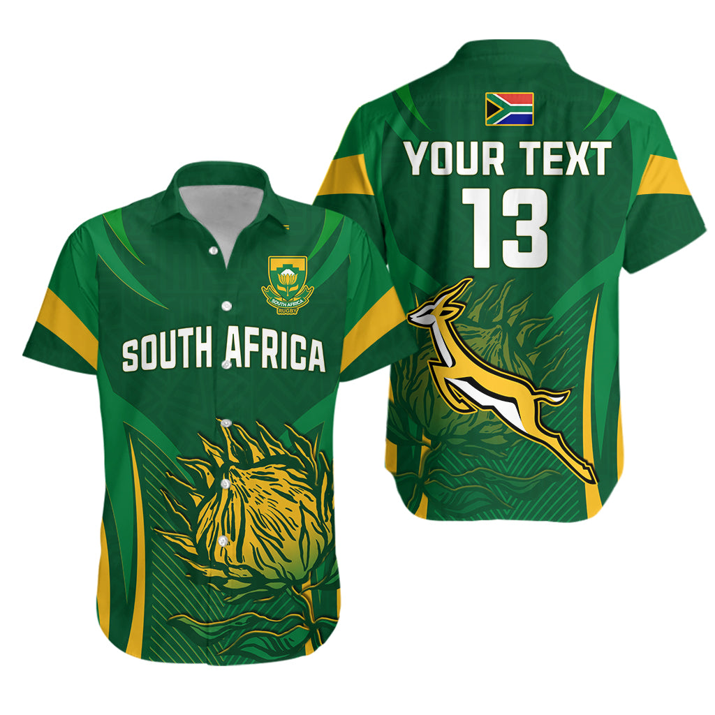 (Custom Text and Number) South Africa Rugby Hawaiian Shirt Springboks Champion LT13 - Wonder Print Shop