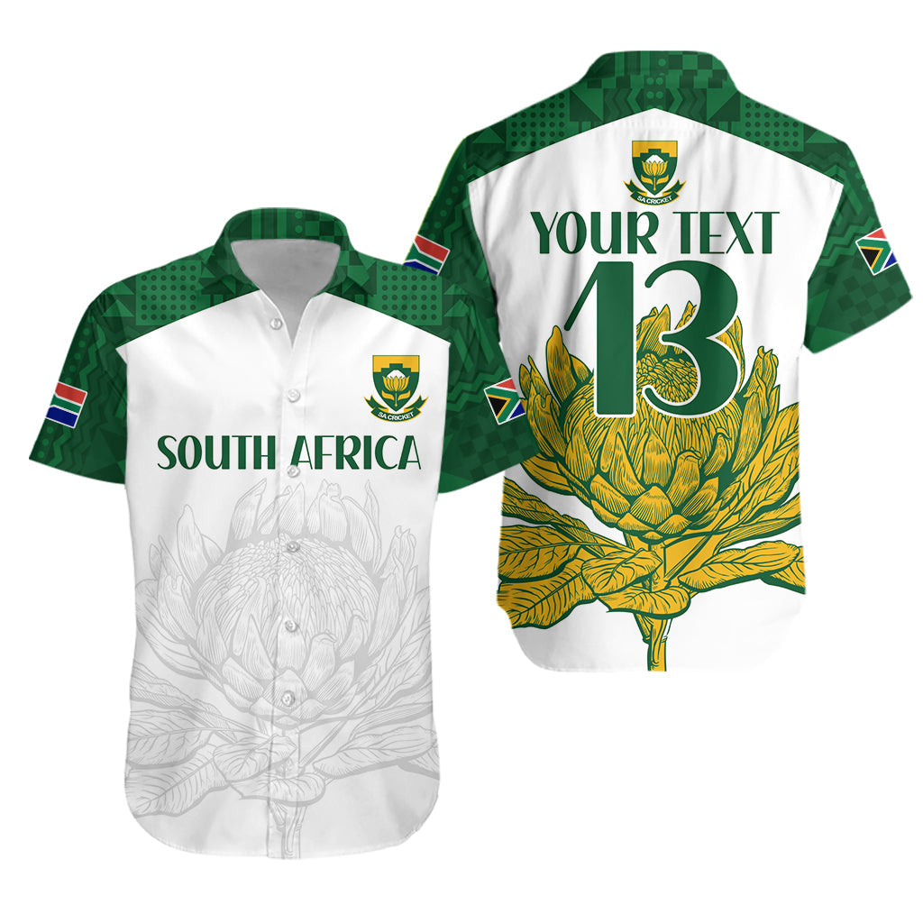 (Custom Text and Number) South Africa Cricket Hawaiian Shirt Go Proteas Boxing Day Test LT13 - Wonder Print Shop