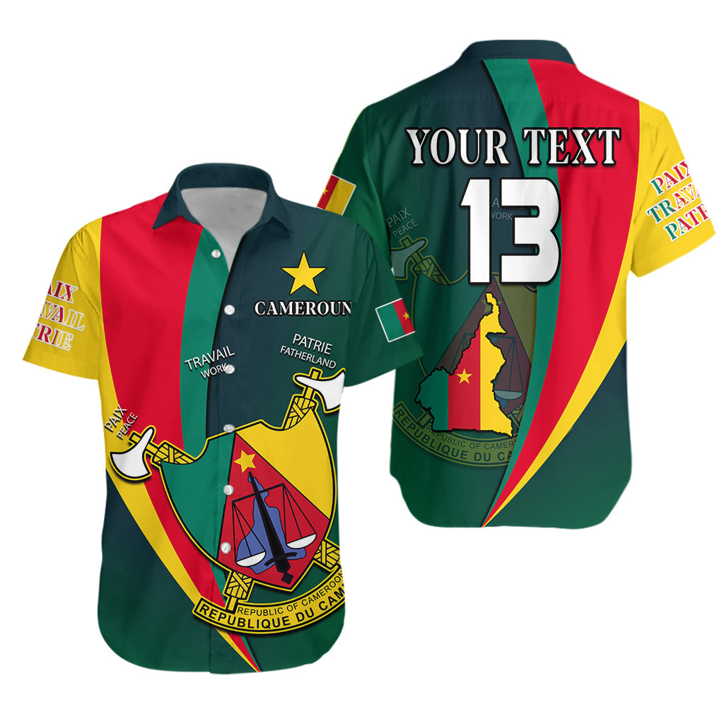 (Custom Text and Number) Cameroon Hawaiian Shirt Map Cameroun Style Flag LT13 - Wonder Print Shop