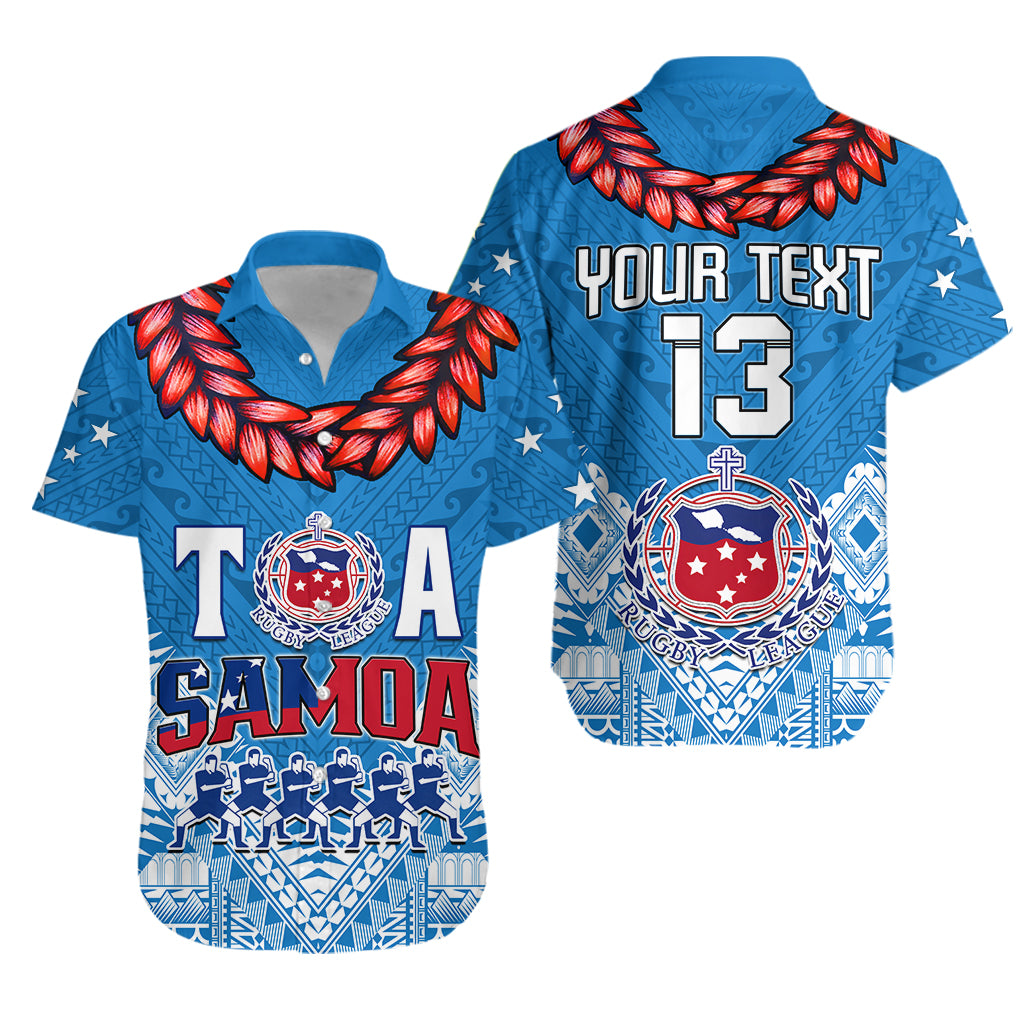 (Custom Text and Number) Toa Samoa Rugby Hawaiian Shirt Manu Siva Tau Style Ulafala LT13 - Wonder Print Shop