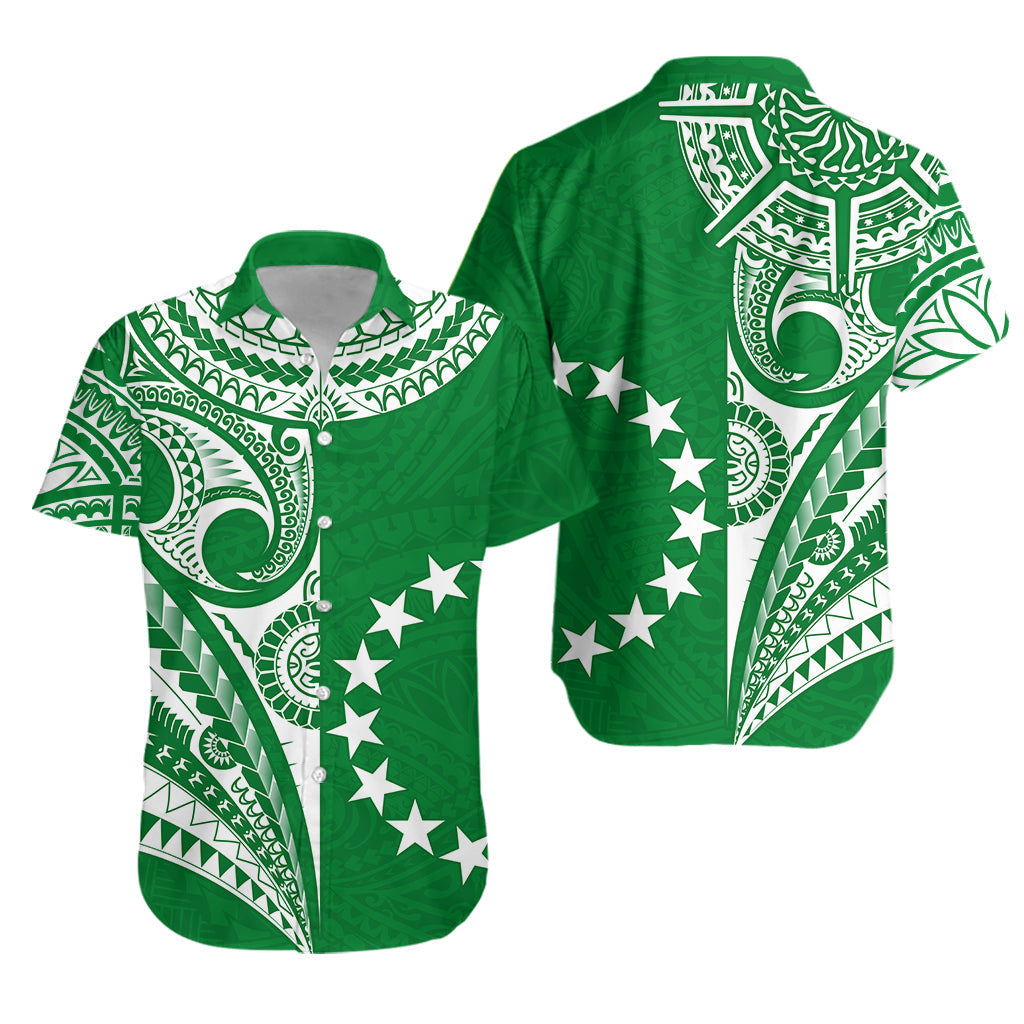 Cook Islands Tatau Hawaiian Shirt Symbolize Passion Stars Version Green LT13 - Wonder Print Shop