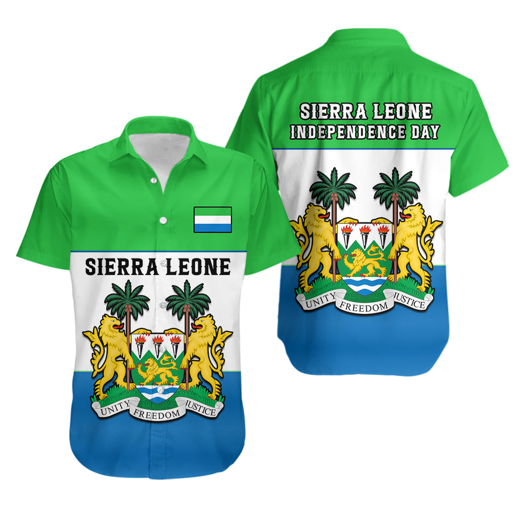 Sierra Leone Hawaiian Shirt Happy Independence Day - Wonder Print Shop