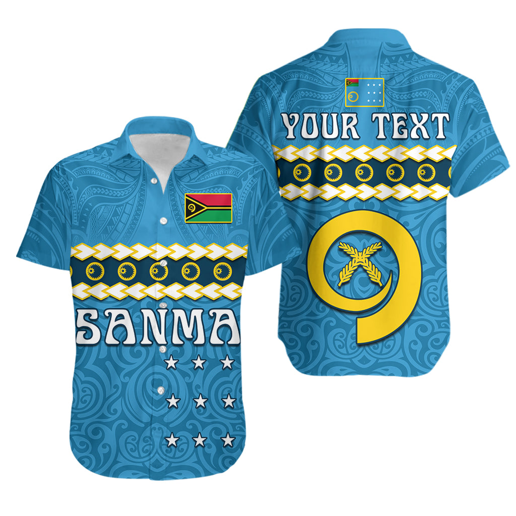 Custom Personalised Sanma Province Hawaiian Shirt Vanuatu Pig Tusk Polynesian Flag Style - Wonder Print Shop