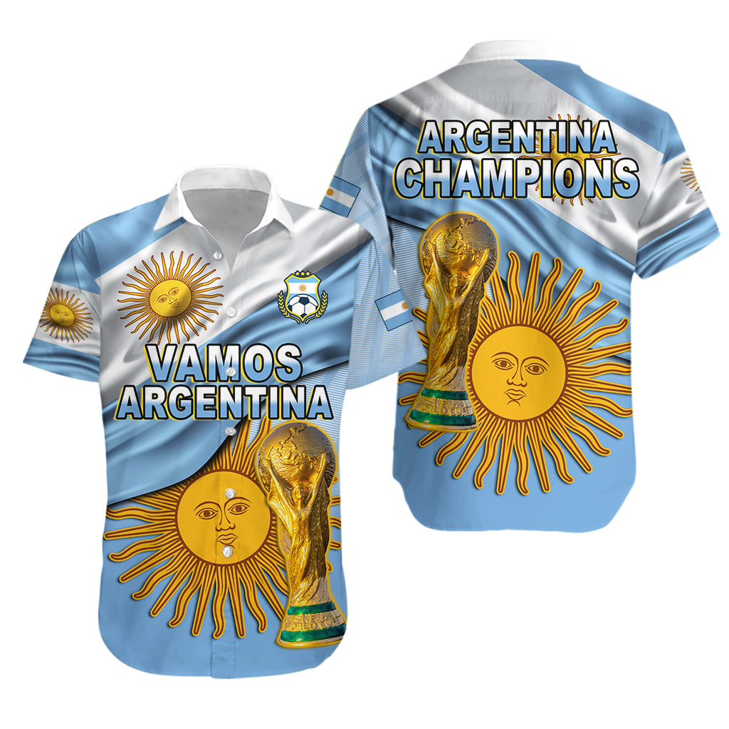 Argentina Football Hawaiian Shirt Vamos La Albiceleste Champions World Cup Vibe Flag LT13 - Wonder Print Shop