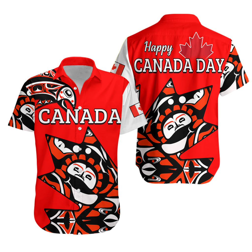 Canada Haida Hawaiian Shirt Maple Leaf Canadian LT13 - Wonder Print Shop