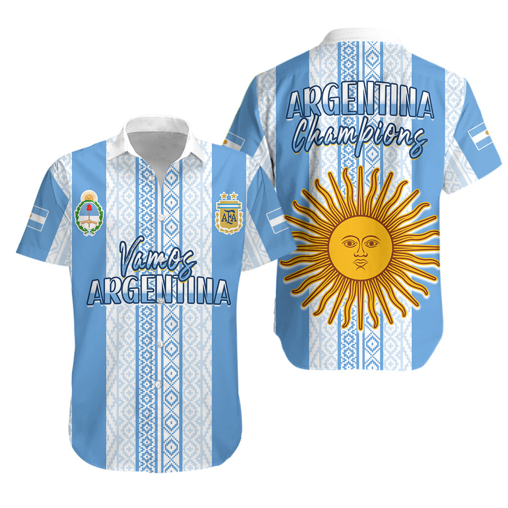 Argentina Football Hawaiian Shirt Champions World Cup Gaucho Vamos LT13 - Wonder Print Shop