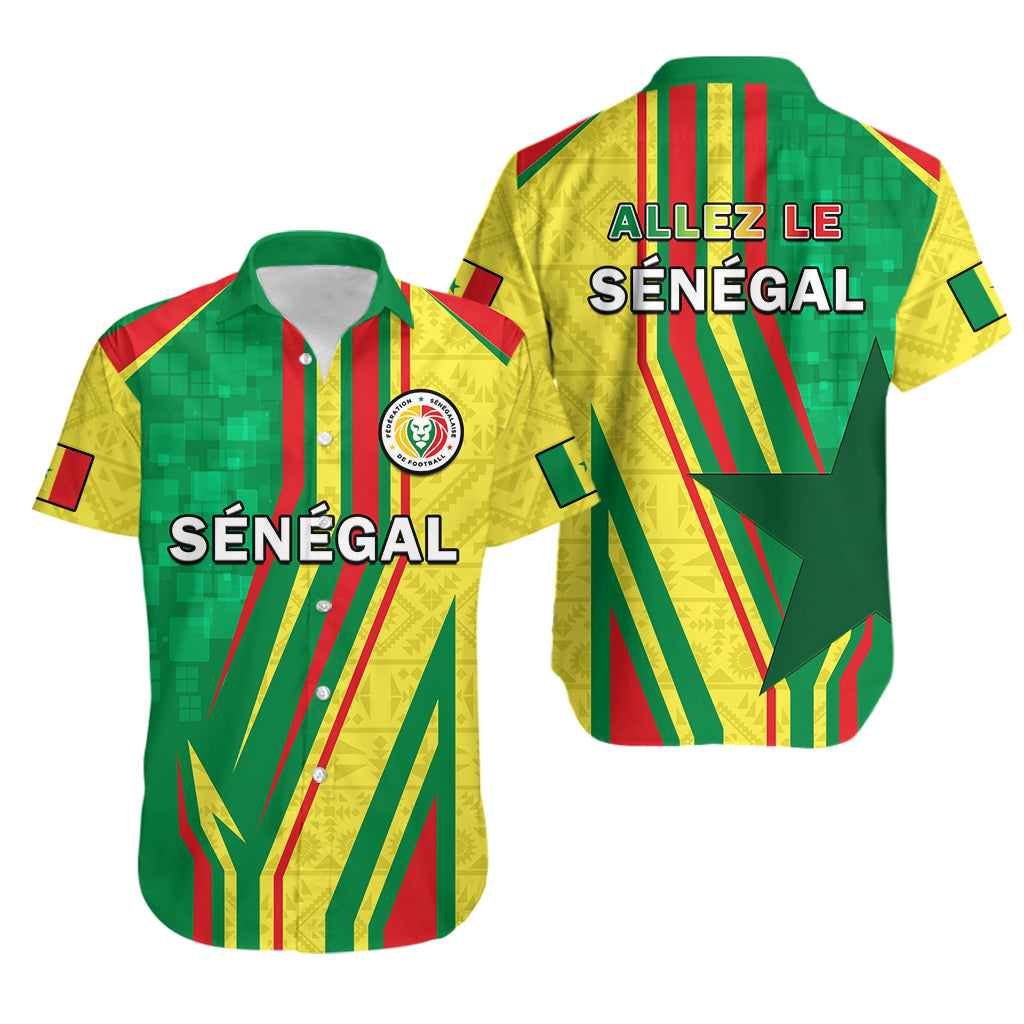 Senegal Football Hawaiian Shirt Allez Les Lions Sporty Style - Wonder Print Shop