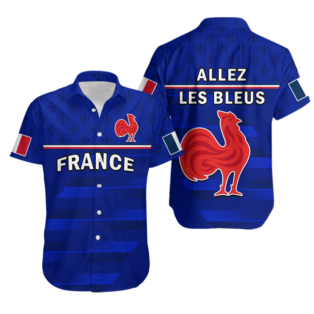 France Rugby Hawaiian Shirt Outgoing Tour Allez Les Bleus - Wonder Print Shop